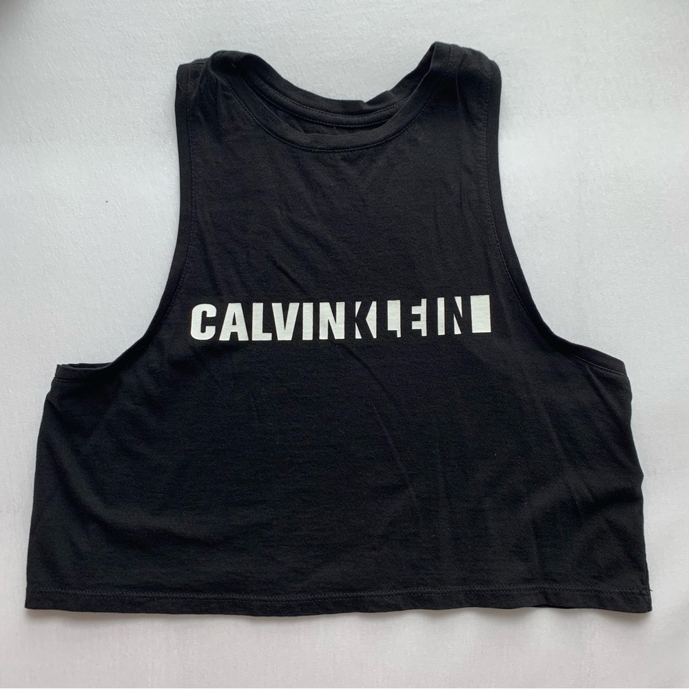 calvin klein low-cut cropped tank top